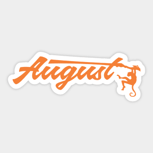 August Sun Orange Monkey Sticker